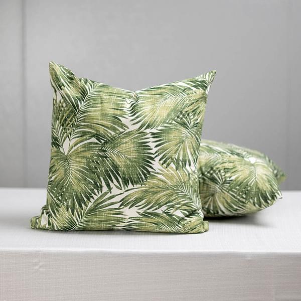 Green tropical pillow for rent – Camisa Events | Rentlyz