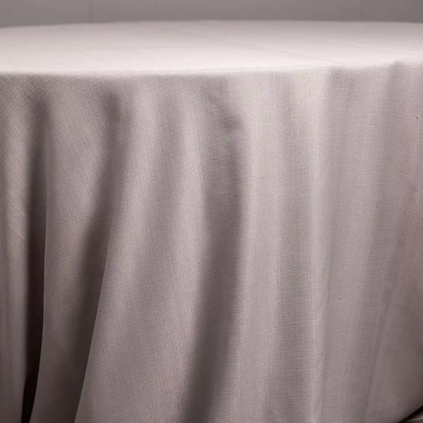 Silver linen rectangular tablecloth for rent – Hodaya | Rentlyz