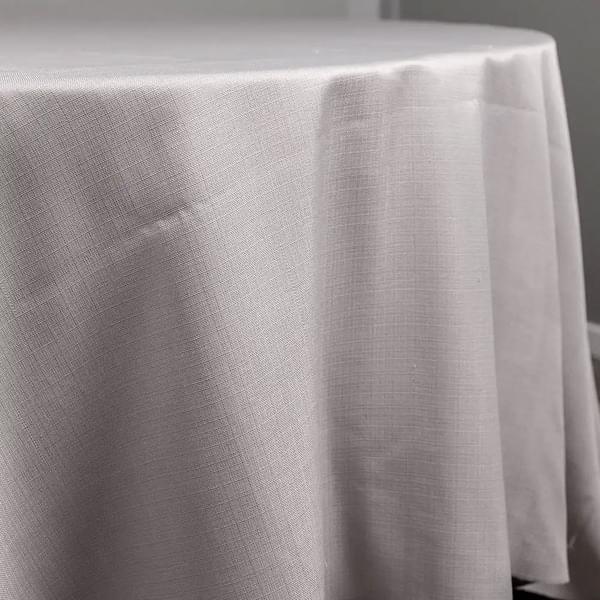 Silver linen square tablecloth for rent – Hodaya | Rentlyz