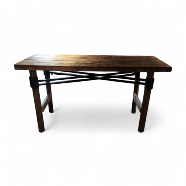 Long Wooden Bar Table (Up to 10) for rent – Hodaya | Rentlyz