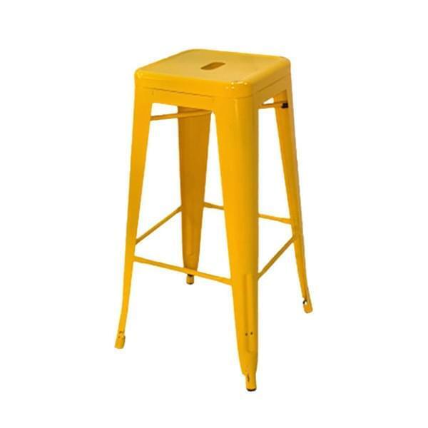 Yellow metal bar chair for rent – Shanti Eleganti | Rentlyz