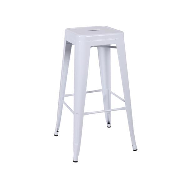 White metal bar chair for rent – Shanti Eleganti | Rentlyz