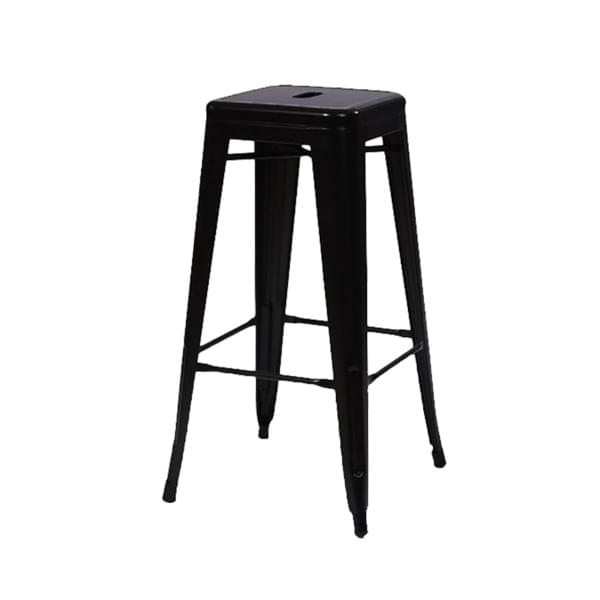 Black metal bar chair for rent – Shanti Eleganti | Rentlyz