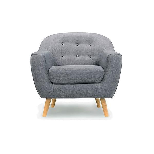 Gray Buttoned Armchair for rent – Shanti Eleganti | Rentlyz
