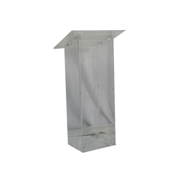 Transparent speaker podium for rent – Shanti Eleganti | Rentlyz