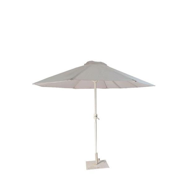 White patio umbrella for rent – Shanti Eleganti | Rentlyz