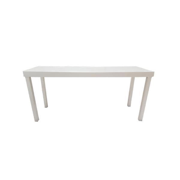 Bar Table Formica 240/80 White Bar for rent – Shanti Eleganti | Rentlyz