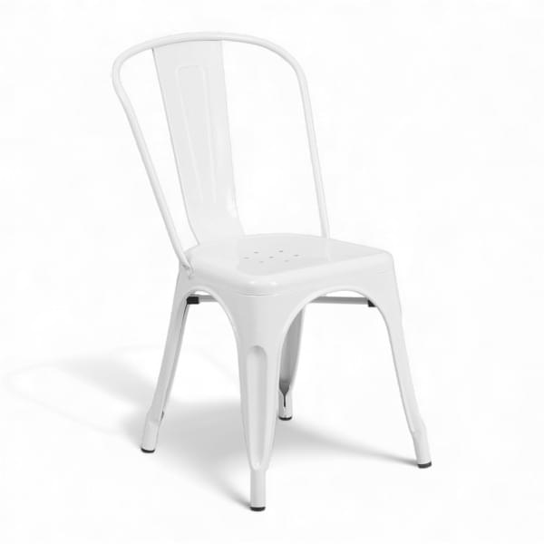 White metal chair for rent – Shanti Eleganti | Rentlyz