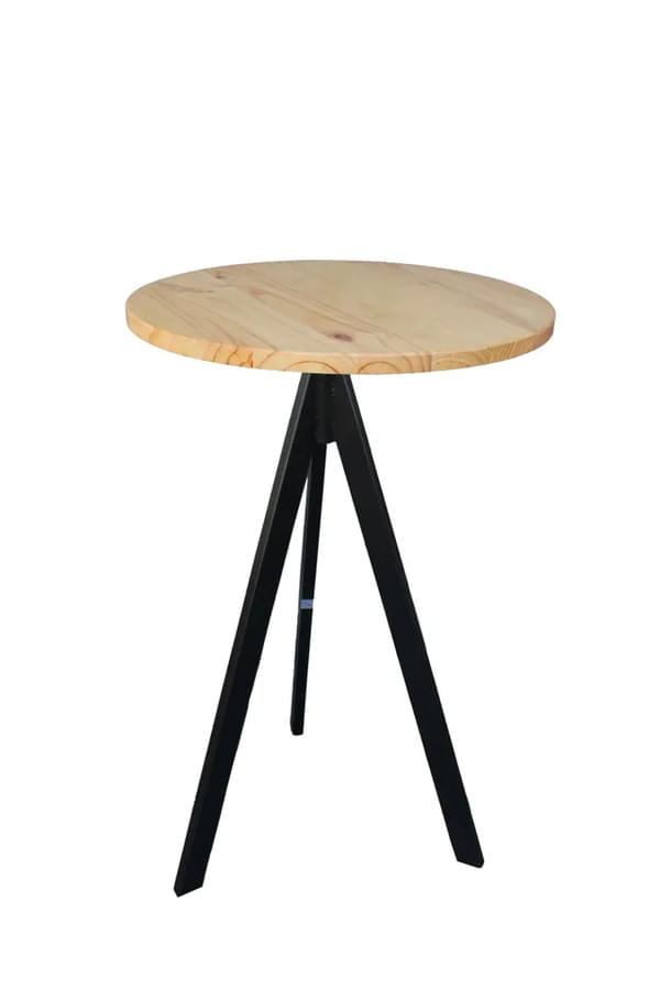 Round Bar Table – 3 Legs Natural Wood for rent – Les Events | Rentlyz