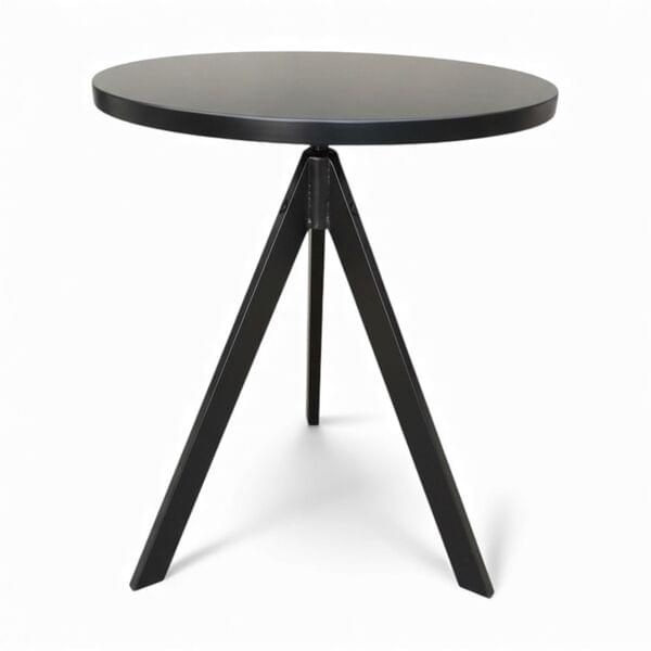 Black wooden Table Ø80 Black Tripod Legs for rent – Shanti Eleganti | Rentlyz