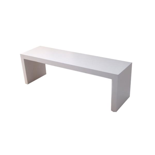 White wooden coffee table 140/40 for rent – Shanti Eleganti | Rentlyz