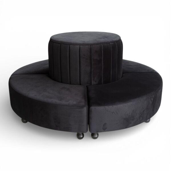 Black velvet center diameter 2 meters for rent – Shanti Eleganti | Rentlyz