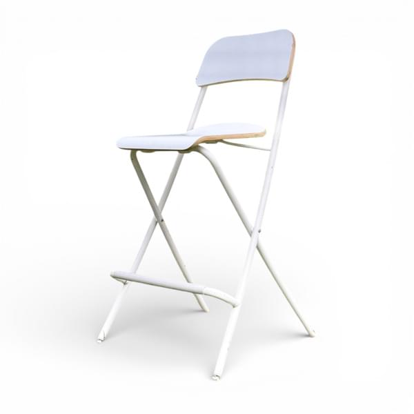 White Folding Bar Chair for rent – GuestLine | Rentlyz
