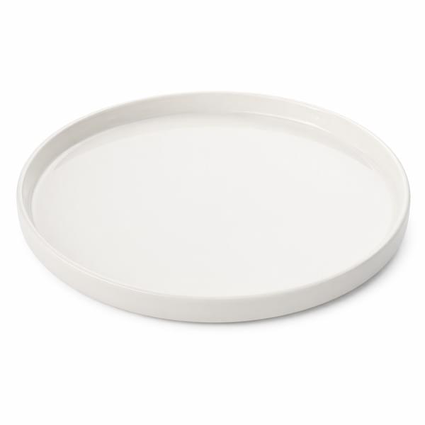 White plate with a milky rim for rent – Galore Events | Rentlyz