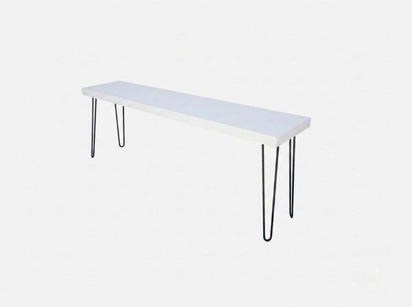 Wooden Counter 200x40 White Height 110 for rent – Sugoy Design | Rentlyz
