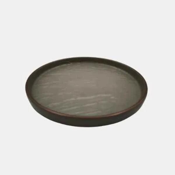 Brown melamine chef plate – 25 cm for rent – Kasaro | Rentlyz