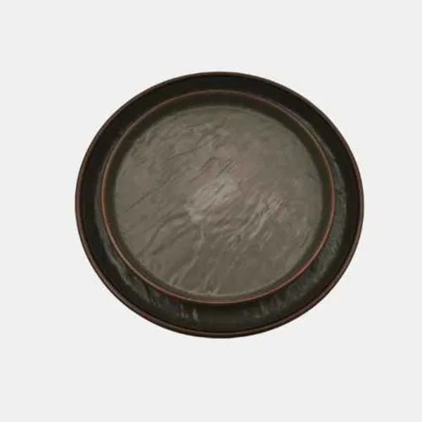 Brown melamine chef plate – 23 cm for rent – Kasaro | Rentlyz