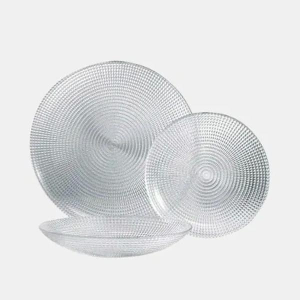 Vintage glass plate – 27 cm for rent – Kasaro | Rentlyz