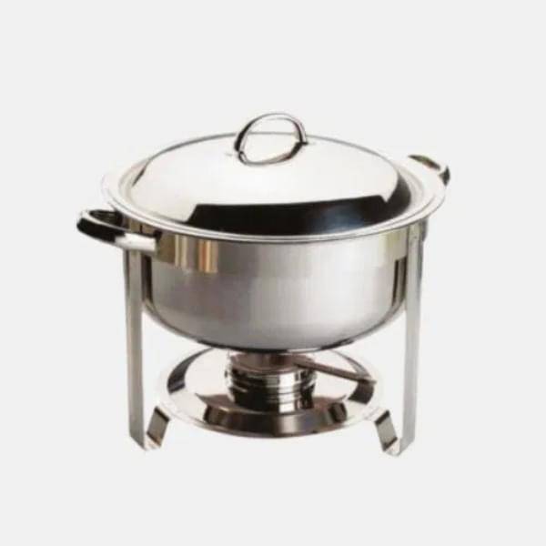 Round chafing dish + silver lid for rent – Kasaro | Rentlyz