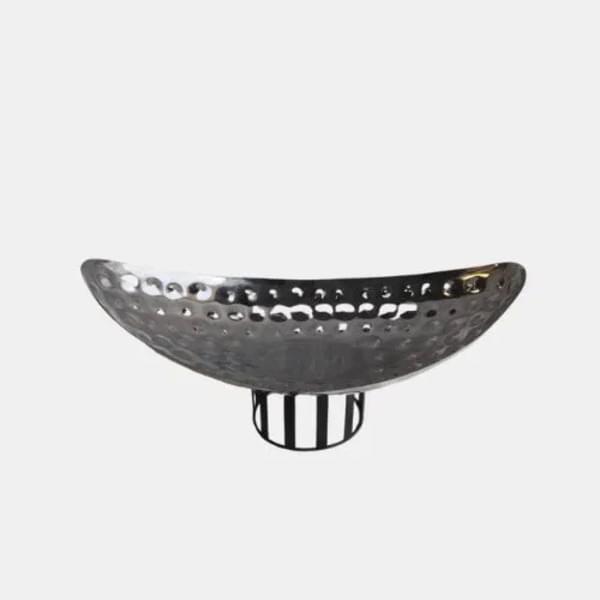 Oval stainless steel bowl + stand for rent – Kasaro | Rentlyz