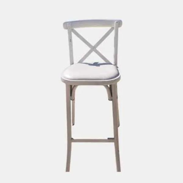 White bar stool for rent – Kasaro | Rentlyz
