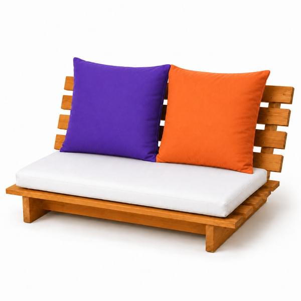 Double Futon Seat Wood for rent – Kasaro | Rentlyz