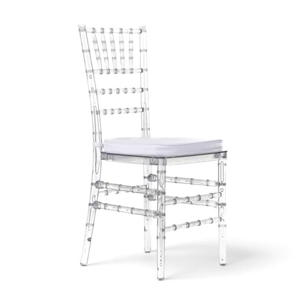 Transparent Chiavari Chair + Upholstery for rent – Kasaro | Rentlyz