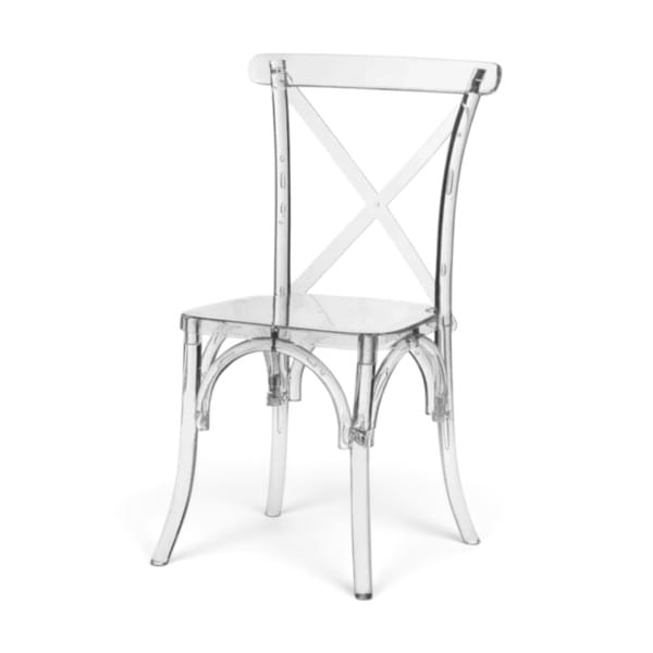 Transparent X Chair + Upholstery for rent – Kasaro | Rentlyz