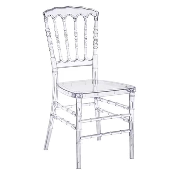 Clear Napoleon chair + cushion for rent – Kasaro | Rentlyz
