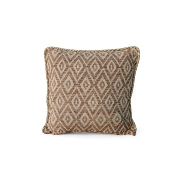 Sandy Square Cushion Cover, Cream & Brown Diamond Texture with Cream Piping for rent – DDNest | Rentlyz
