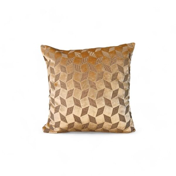 Victoria Square Cushion Cover, Gold & Mocha Velvet with Diamond Texture for rent – DDNest | Rentlyz