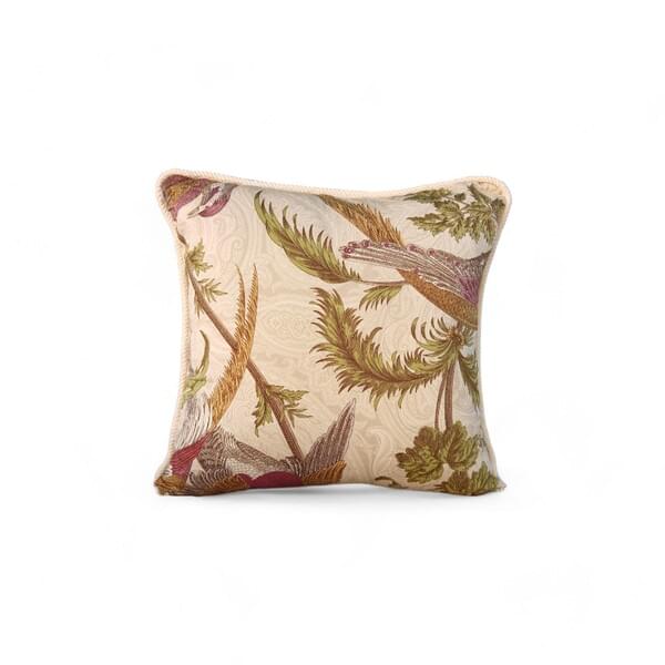 Cockatoo Square Cushion Cover, Cream with Bird Texture and Cream Piping for rent – DDNest | Rentlyz