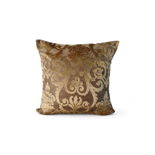 Victoria Square Cushion Cover, Ornamental Gold & Mocha Velvet for rent – DDNest | Rentlyz