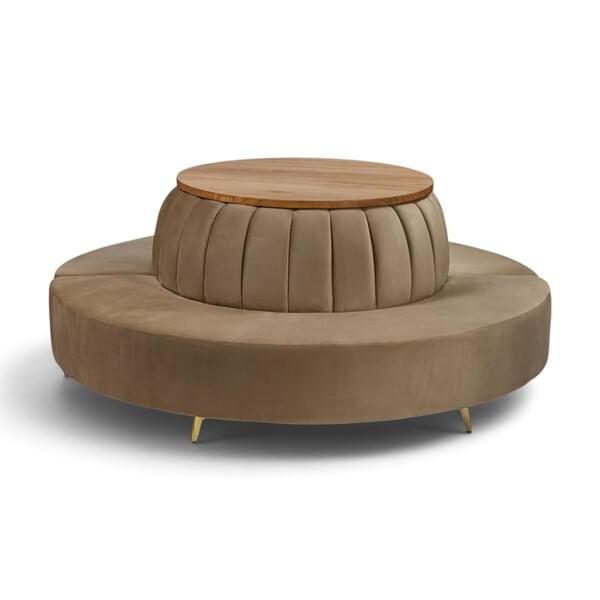 Round Diamond Seating Sofa, Wood Top, Diameter 2.4 for rent – Diamond | Rentlyz