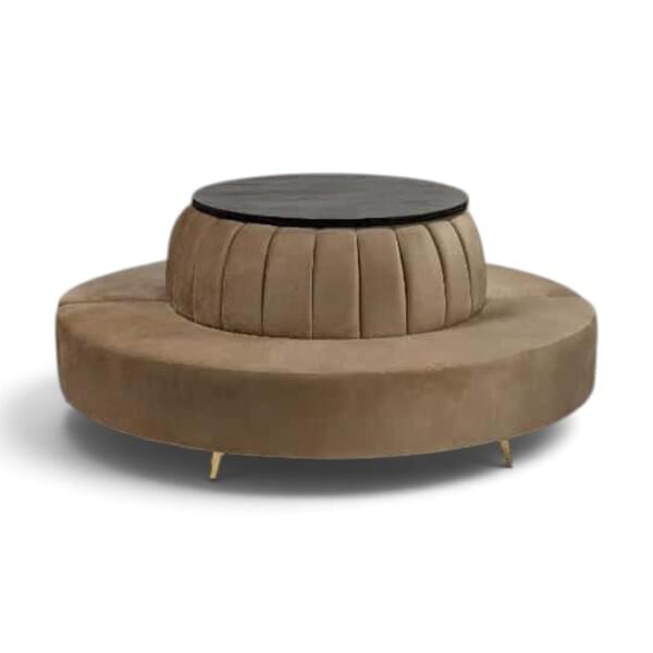 Round Diamond Seating Sofa, Black Top, Diameter 2.4 for rent – Diamond | Rentlyz