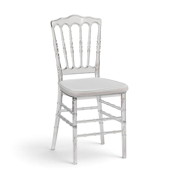 Transparent Napoleon Chair for rent – Diamond | Rentlyz