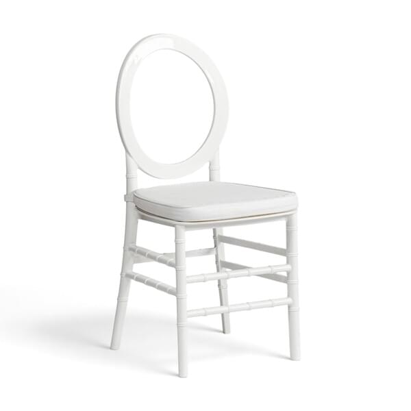 White Velour Chair for rent – Diamond | Rentlyz