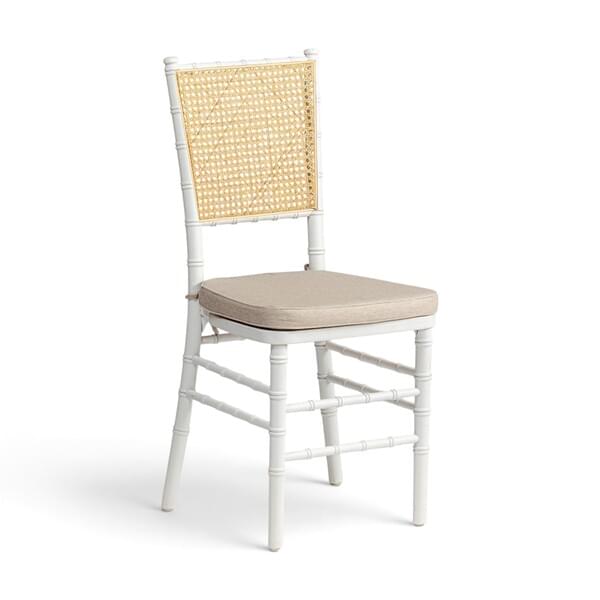 White Wood Onyx Chair for rent – Diamond | Rentlyz