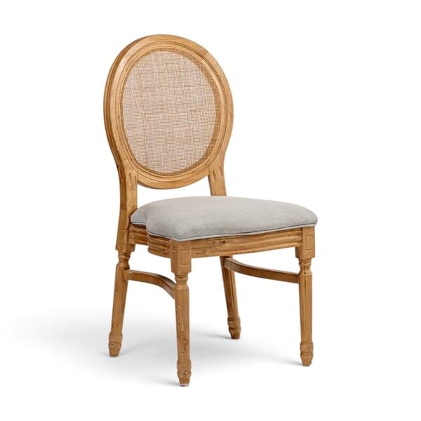 Selenite Chair, Linen Upholstery for rent – Diamond | Rentlyz