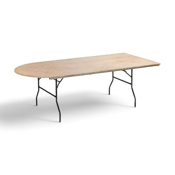 Rounded Knights Table, 2.40/1.20 for rent – Diamond | Rentlyz